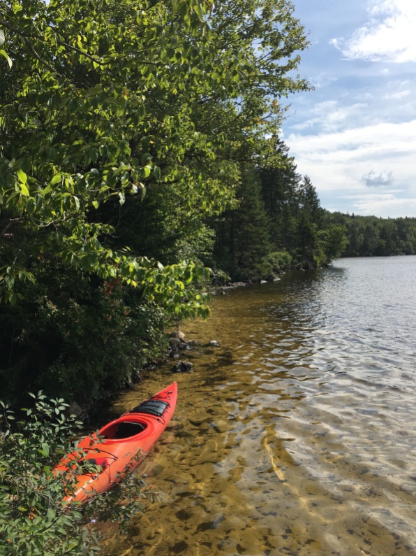 Peace and serenity on the paddle to Lac aux Chiens